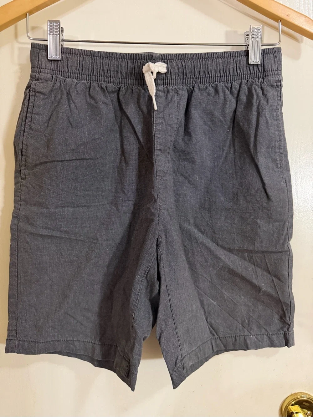Old Navy Casual Drawstring Linen-Blend Shorts — Charcoal Gray (225)